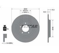 1X Disco freno TEXTAR 92293403 HYUNDAI TUCSON (TL, TLE) 2 2015-202