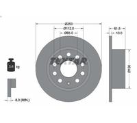 1X Disco freno TEXTAR 92306603 per SKODA OCTAVIA III (5E3, NL3, NR3) 2 2012-2020