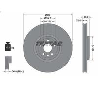 1X Disco freno TEXTAR 92308205 per JAGUAR XE (X760) 2 2017-