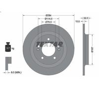 1X Disco freno TEXTAR 92333303 per KIA OPTIMA (DL3) 2 2020-