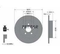 1X Disco freno TEXTAR 92333703 MAZDA 2 Hatchback (KB) 1.5 2022-