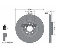 1X Disco freno TEXTAR 92337905 per ALFA ROMEO GIULIA (952_) 2 2016-2022