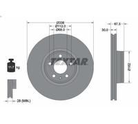 1X Disco freno TEXTAR 92345505 per AUDI A6 C9 (FN2) 2 2025-