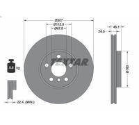 2X Textar 92347205 Disco Freno Per MINI F66 BMW U11