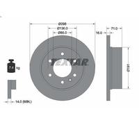 1X Disco freno TEXTAR 93143303 per VW CRAFTER 30-50 Furgone (2E_) 2 2011-2016