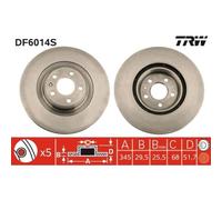 Disco freno TRW DF6014S anteriore, ventilato, 1 Pezzo