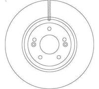 1X Disco freno TRW DF6545S HYUNDAI ix55 3 2008-2011