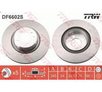 1X Disco freno TRW DF6602S per BMW 1 (F20) 2 2012-2017