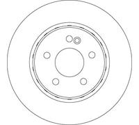 1X Disco freno TRW DF6646S per MERCEDES-BENZ CLASSE C (W205) 2 2013-2018