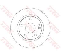 1X Disco freno TRW DF6704 per HONDA CIVIC X Tre volumi (FC_) 1.6 2016-2022