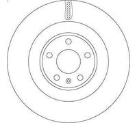 1X Disco freno TRW DF6750S VW TOUAREG (CR7, RC8) 2 2018-2023