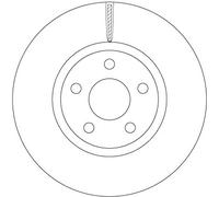 Disco freno TRW DF6810S anteriore, ventilato, 1 Pezzo