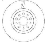 1X Disco freno TRW DF6933 FIAT TIPO Hatchback (356_, 357_) 1.4 2016-202