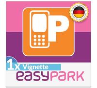 1x EASYPARK biglietto adesivo per auto, parco app Easy Park Sticker Vignette Parking APP Sticker Plaque Ticket (6 x 6 cm, protezione UV, rimovibile, Made in Germany)