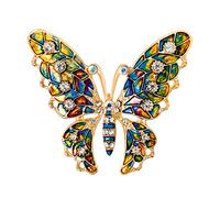 1X elegante colorata farfalla spilla pin Donne Corpetto Collare Lapel Badge Jewelry dello scialle delle sciarpe della clip signora Jewelry ornamento del sacchetto uomini regalo alla moda e Popolare Pr