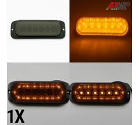 1X Faretto Stroboscopico LED Ambra Fumè Anello Halo Dual 12V 24V LightBar