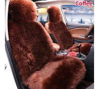 1X Finta Pelliccia Auto Sedile Cover Morbido Caldo Peluche Completo Anteriore