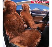 1X Finta Pelliccia Auto Sedile Cover Morbido Caldo Peluche Completo Anteriore