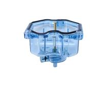 1x guscio trasparente for vaschetta galleggiante del carburatore, fondo trasparente blu, for PZ26, for PZ27, for PZ30, for PZ32, montaggio universale, PZ26/27/30/32
