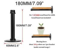 1X Industriale Rétro Ferro Tubo Mensola Staffe a Muro Cremagliera Stand Attrezzo