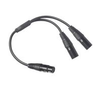1x Jack Femmina XLR A 3 Pin A Doppio Adattatore Per Cavo Microfono Sdoppiatore A