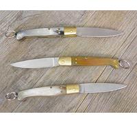 1x Knife Coltello 14 CM SARDO Sardegna Pattada Portachiavi Manico Corno di Bue