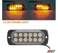 1X Lampeggiante Ambra Recupero Strobo 12 LED Faro Barra Griglia Guasto 12v 24v