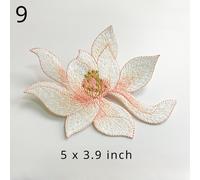 1x Lotus Motivo Ricamo Toppa Fai da Te Ferro Applicazione Decorazione Patch per