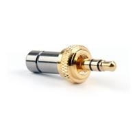 1x Mini 3.5mm Screw Locking Stereo Jack Plug Gold Plated 3.7mm Per Sennheiser Y