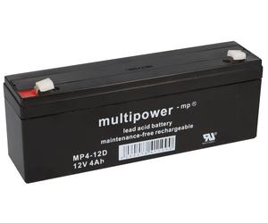 1X Multipower Batteria Piombo MP4-12D Pb 12V 4Ah Faston 4,8 ES4-12D