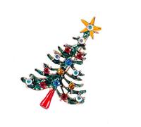 1X Natale Verde Albero Spilla Pin Donne Corpetto Bambini Regalo di Compleanno Collare Risvolto Distintivo Gioielli Sciarpe Clip dello Scialle della Signora Sacchetto dei Monili Ornamento degli Uomini