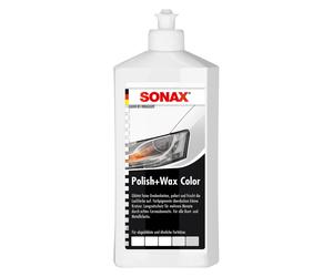 1X Originale Sonax Polish & Wax Colore Bianco Auto Detergente