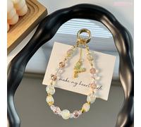 1x Perline Cristallo Cellulare Catena Alloy Farfalla Portachiavi Decorazione