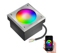 1x pietra da pavimentazione a LED NEOLUM per esterni IP67 angolare 10 x10cm