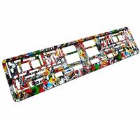 1x PORTATARGA AUTO UNIVERSALE STICKERBOMB