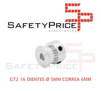 1x PULEGGIA DENTATA GT2 16 DENTI FORO 5 MM CINGHIA 6 MM STAMPANTE 3D CNC R1803