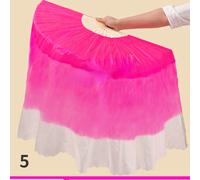 1X Raso Lungo Danza Del Ventre Ventaglio Velo Scena Artigianale Bamboo Gradiente