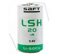 1x Saft LSH20 3.6V 13000mAh Batteria Tipo D Li-SOCl2 Con Alette