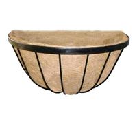 1x Siena Garden Vaso da Parete Battuto 35 CM Con Inserto Cocco Metallo Fiori