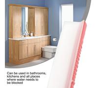 1x Silicone Doccia Barriera Acqua Tappo Bagno Impermeabile Strappo 100~300CM