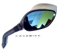 1X Specchio Retrovisore Destro In Nero Per Scooter Retro Znen