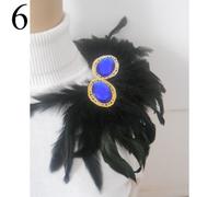1X Spilla Corsage Con Piume Di Diamanti Spille A Frangia Per Spalle Spilla Cool