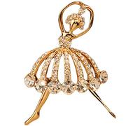 1X Spilla Donna Corpetto Cute Ballet Girl Wedding Pin Abito da Sposa Sciarpe Clip per Scialle Borsa per Gioielli da Donna Ornamento Regalo di Natale Nice