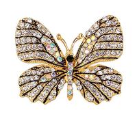 1X Spilla Donna Farfalla Diamante Pin Natale Wedding Pin Dress Sciarpe Scialle Clip Delle Signore Gioielli Amore Regalo Professionale Design