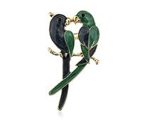 1X Spilla Donna Uccello Diamante Pin Natale Matrimonio Pin Abito Sciarpe Clip per Scialle Gioielli da Donna Regalo d'Amore Verde Practical Design