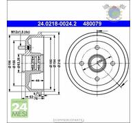 1x Tamburo freno ATE Posteriore per FORD COURIER FIESTA ESCORT ORION PUMA KA MA