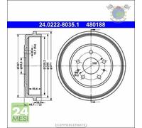 1x Tamburo freno ATE Posteriore per FORD FOCUS