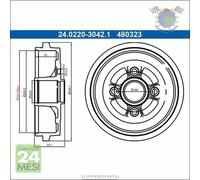 1x Tamburo freno ATE Posteriore per NISSAN MICRA IV NOTE