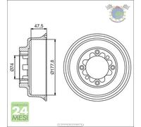 1x Tamburo freno Bosch Posteriore per AUSTIN MINI ROVER MINI-MOKE