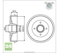 1x Tamburo freno Bosch Posteriore per NISSAN MICRA III C+C NOTE
